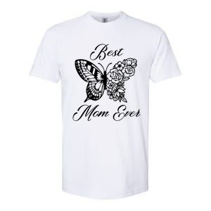 Butterfly Best Mom Ever Family Matching Mothers Day Funny Gift Softstyle CVC T-Shirt