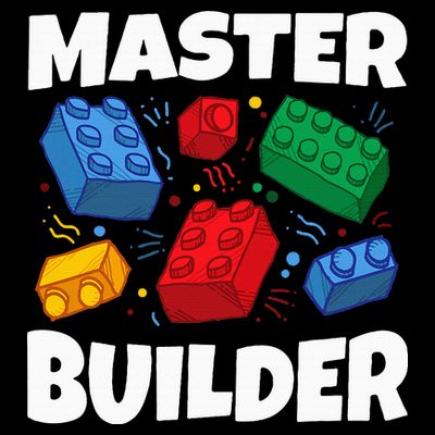 Blocks Brick Master Builder T-Shirt