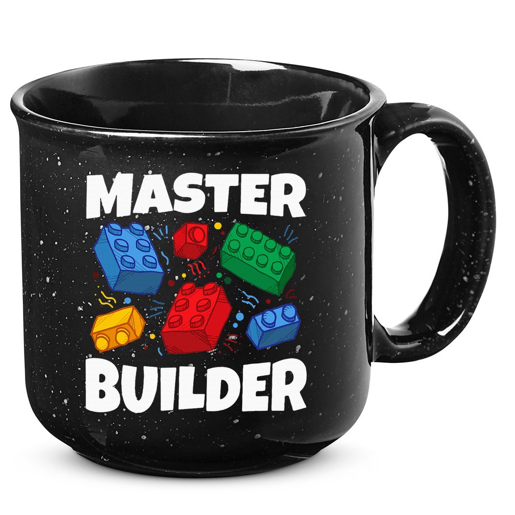 Blocks Brick Master Builder 15oz Campfire Ceramic Mug
