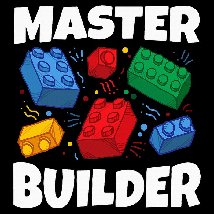 Blocks Brick Master Builder Drawstring Bag