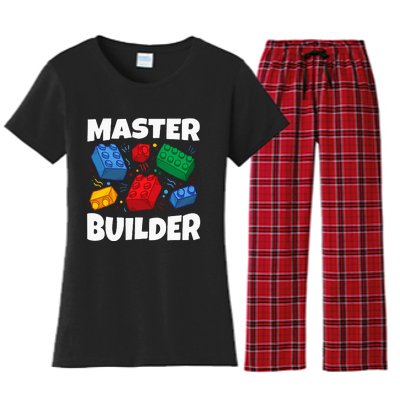 Blocks Brick Master Builder Women's Flannel Pajama Set