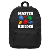 Blocks Brick Master Builder 16 in Basic Backpack