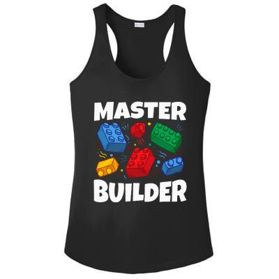 Blocks Brick Master Builder Ladies PosiCharge Competitor Racerback Tank