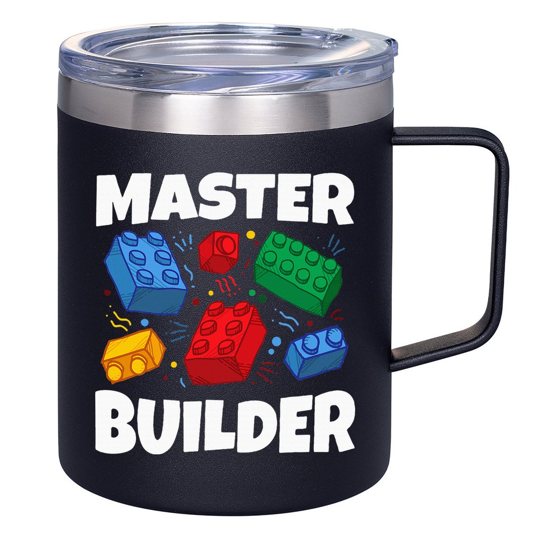 Blocks Brick Master Builder 12oz Stainless Steel Coffee Mug