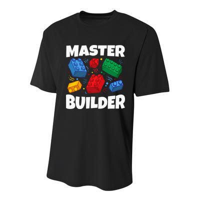 Blocks Brick Master Builder Youth Performance Sprint T-Shirt
