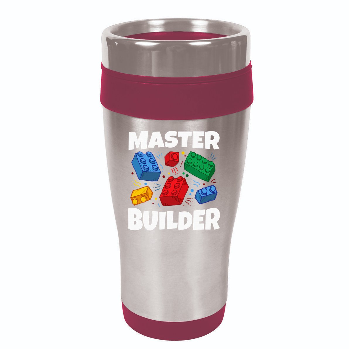 Blocks Brick Master Builder 16oz Travel Tumbler