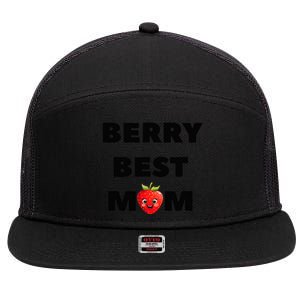 Berry Best Mom 7 Panel Mesh Trucker Snapback Hat