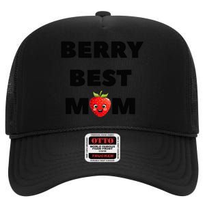 Berry Best Mom High Crown Mesh Back Trucker Hat