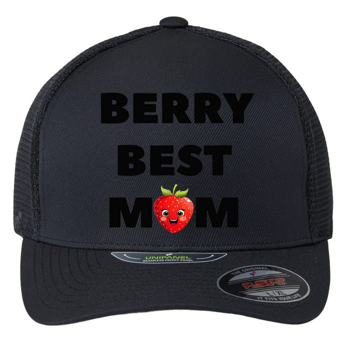 Berry Best Mom Flexfit Unipanel Trucker Cap