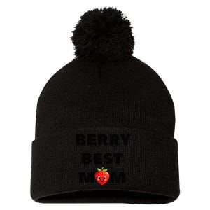 Berry Best Mom Pom Pom 12in Knit Beanie