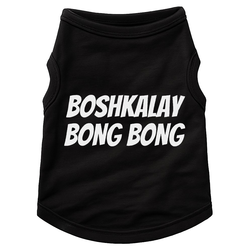 Boshkalay Bongbong Men's Black Cotton 100 Doggie Tank