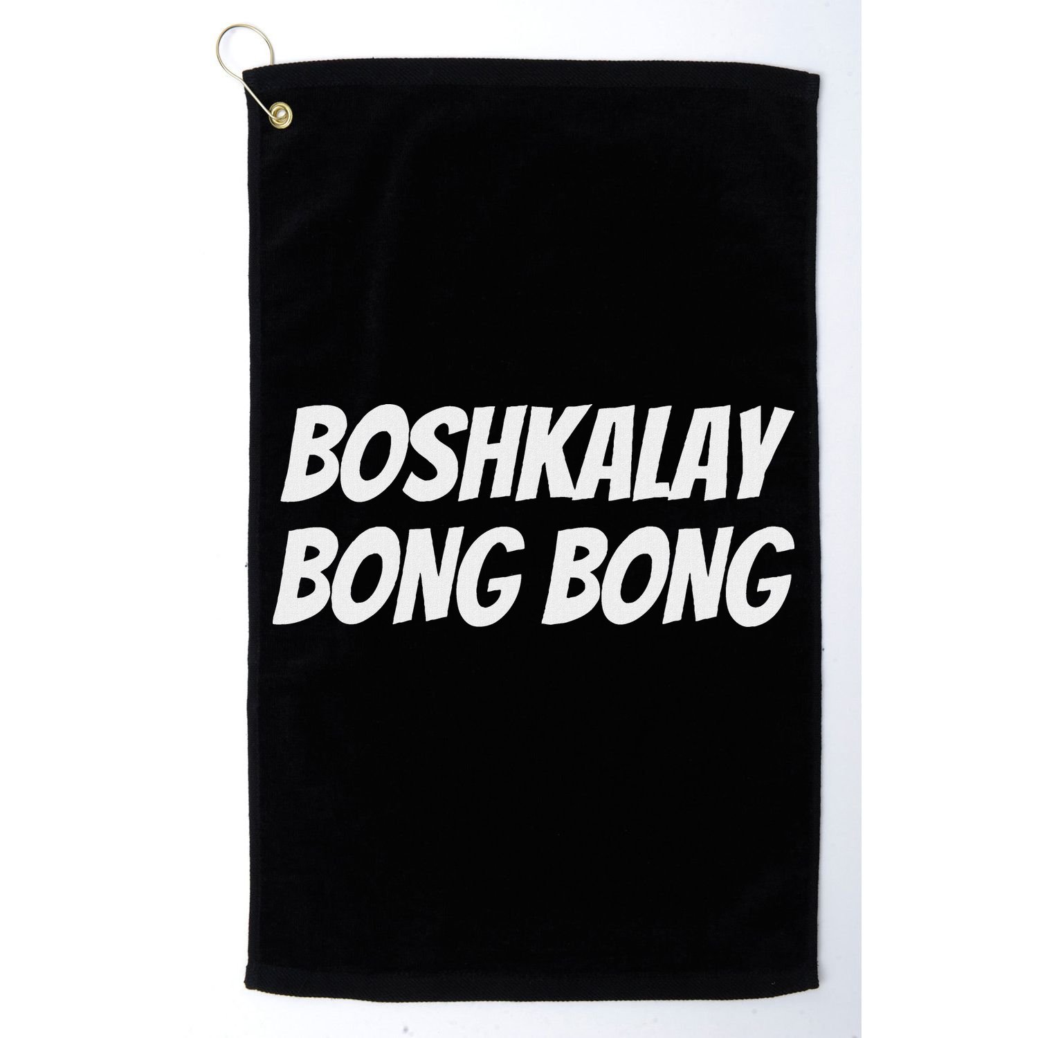 Boshkalay Bongbong Men's Black Cotton 100 Golf Towel