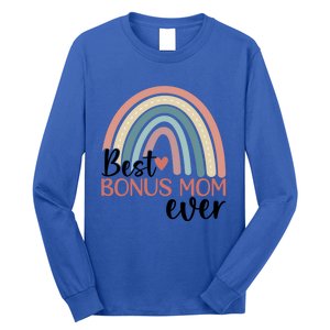 Best Bonus Mom Ever Boho Rainbow Happy MotherS Day Gift Long Sleeve Shirt