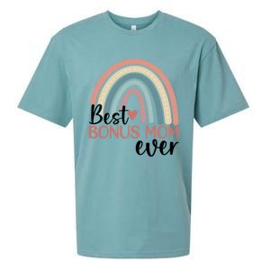 Best Bonus Mom Ever Boho Rainbow Happy MotherS Day Gift Sueded Cloud Jersey T-Shirt