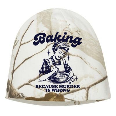 Baking Because Murder Is Wrong Kati - Camo Knit Beanie