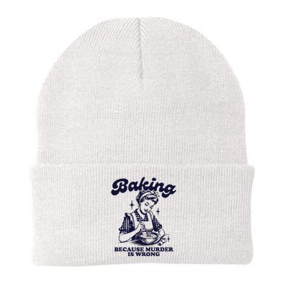 Baking Because Murder Is Wrong Knit Cap Winter Beanie