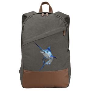 Beautiful Blue Marlin Fishing Cotton Canvas Backpack