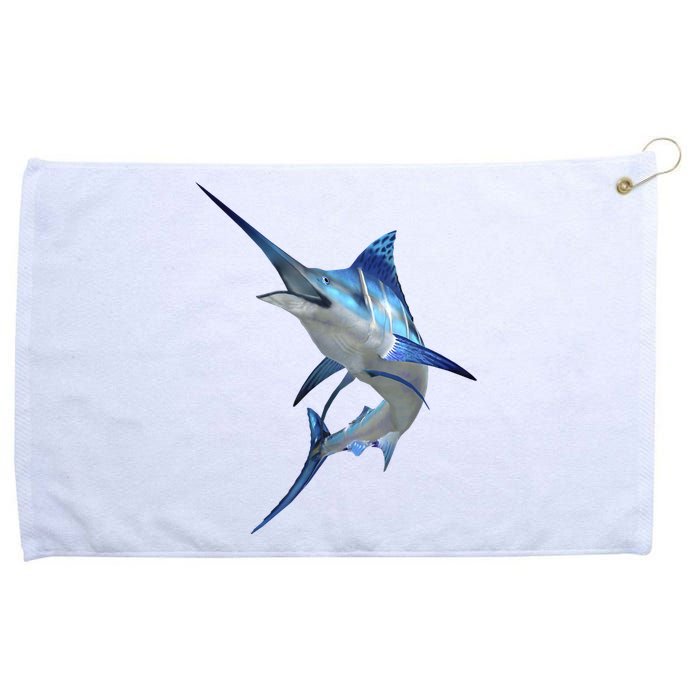 Beautiful Blue Marlin Fishing Grommeted Golf Towel