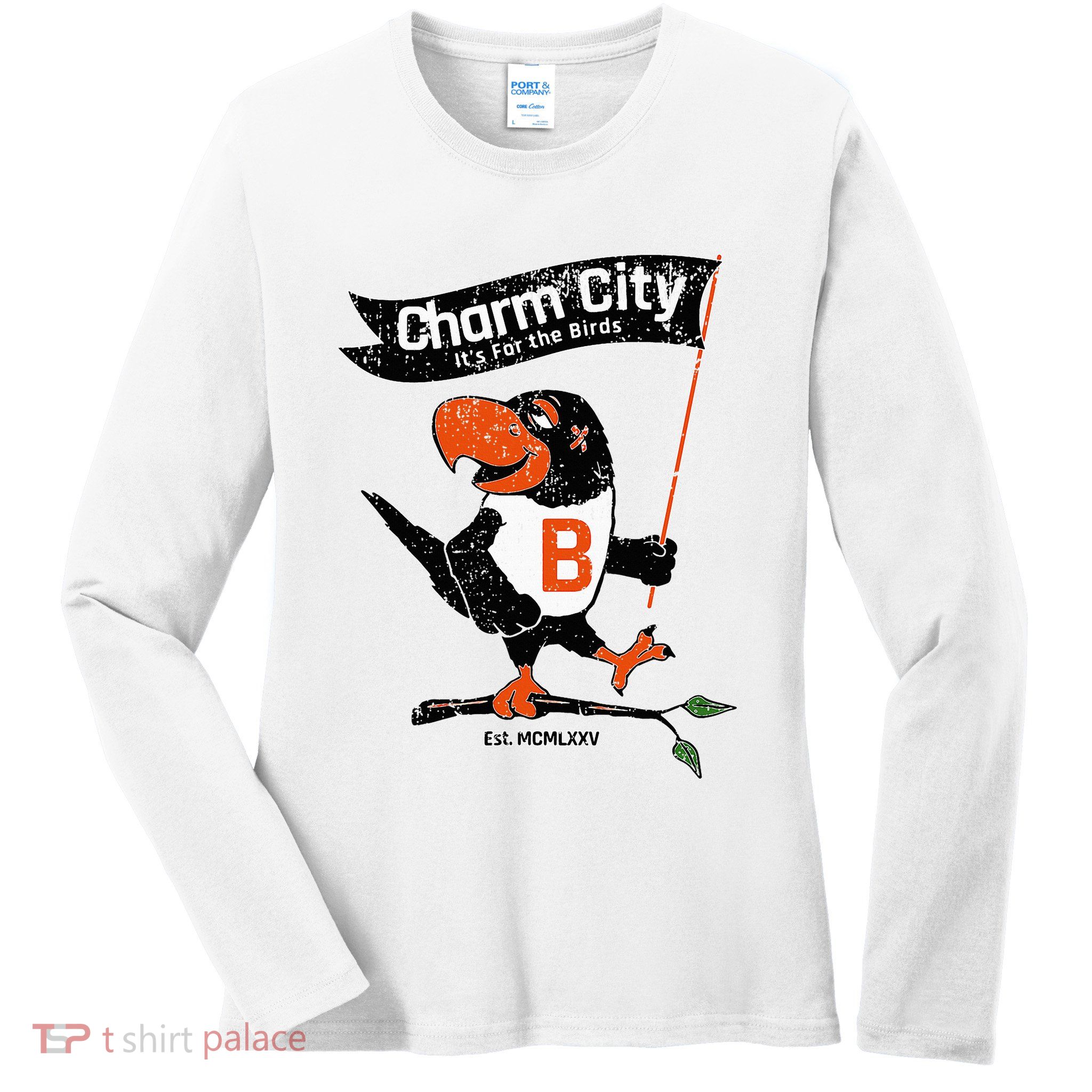 Baltimore Birds Maryland Charm City Pride Ladies Long Sleeve Shirt