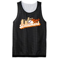 Baltimore Baseball Minimal City Skyline Retro Baseball Lover Mesh Reversible Basketball Jersey Tank