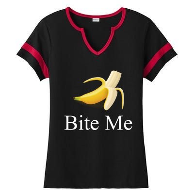 Banana Bite Me Ladies Halftime Notch Neck Tee