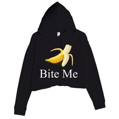 Banana Bite Me Crop Fleece Hoodie