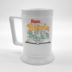 Ban Bigots Not Books Read Banned Books Book Lover Anti Racism Equality Beer Stein