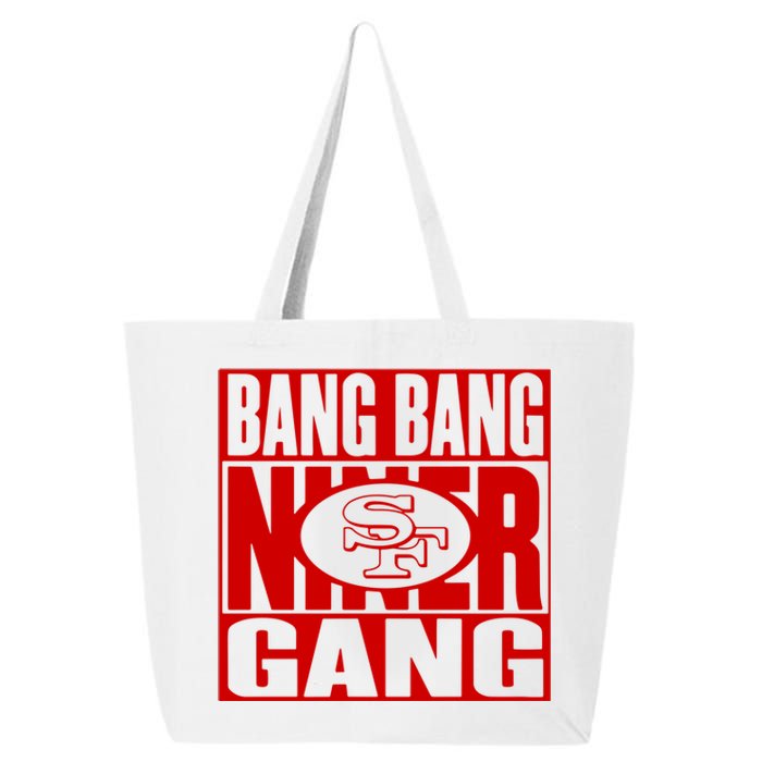 Bang Bang Niner Gang Football San Francisco Sports 25L Jumbo Tote