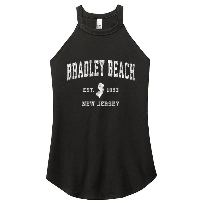 Bradley Beach New Jersey Nj Vintage Athletic Sports Women's Perfect Tri Rocker Tank