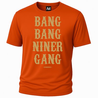 Bang Bang Niner Gang Football San Francisco Sports Cooling Performance Crew T-Shirt