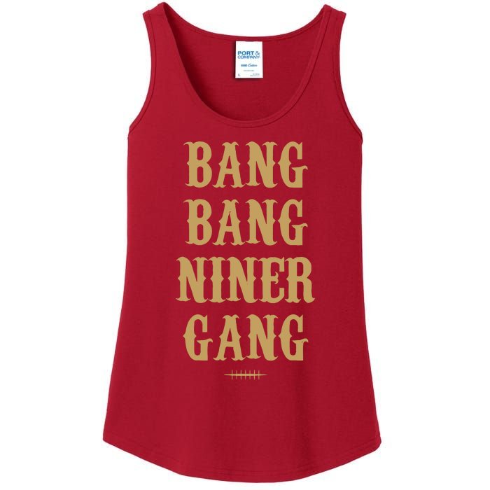 Bang Bang Niner Gang Football San Francisco Sports Ladies Essential Tank