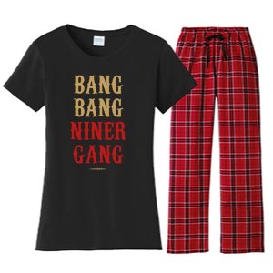 Bang Bang Niner Gang Football San Francisco Sports Women's Flannel Pajama Set