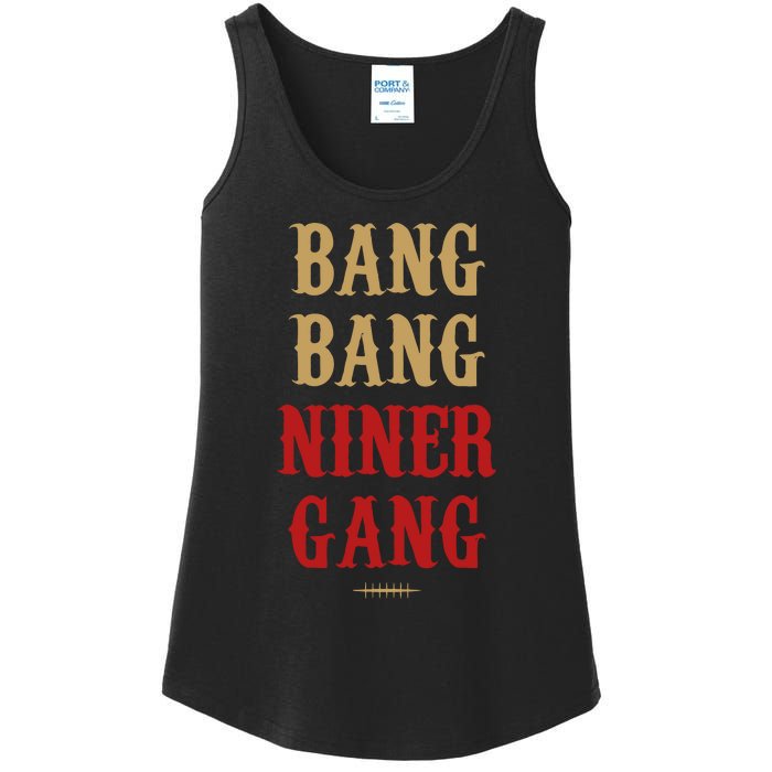 Bang Bang Niner Gang Football San Francisco Sports Ladies Essential Tank