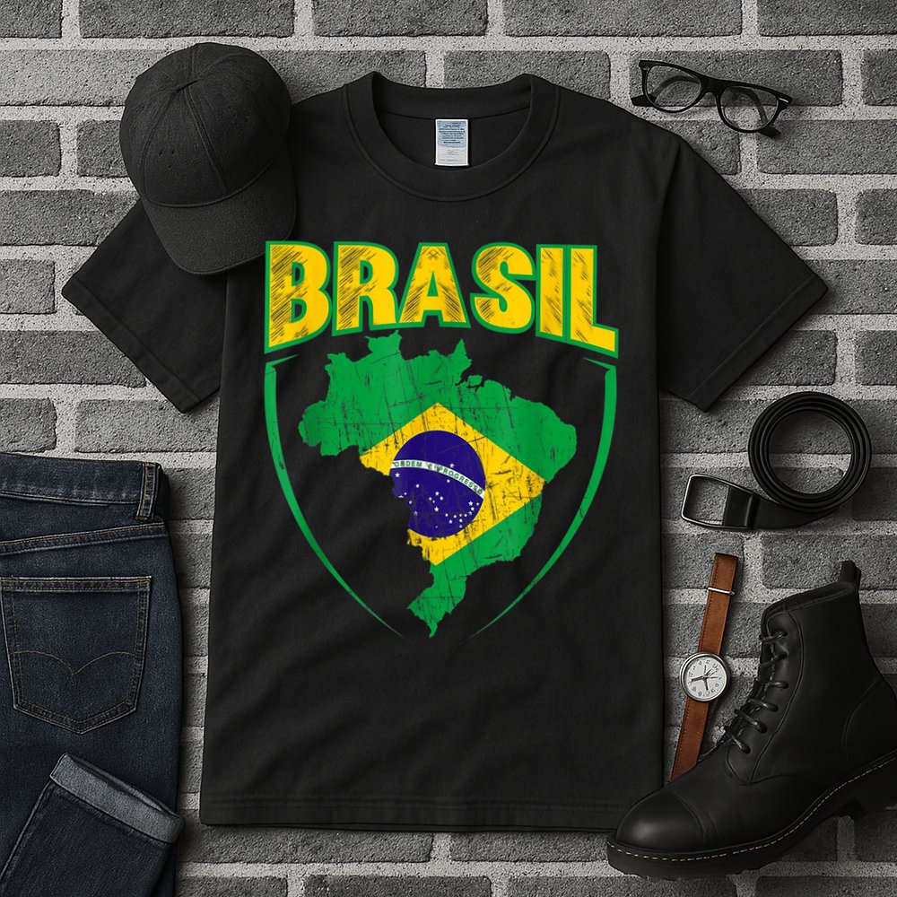 Brasil Brazilian national flag Soccer Jersey Football Tall T-Shirt