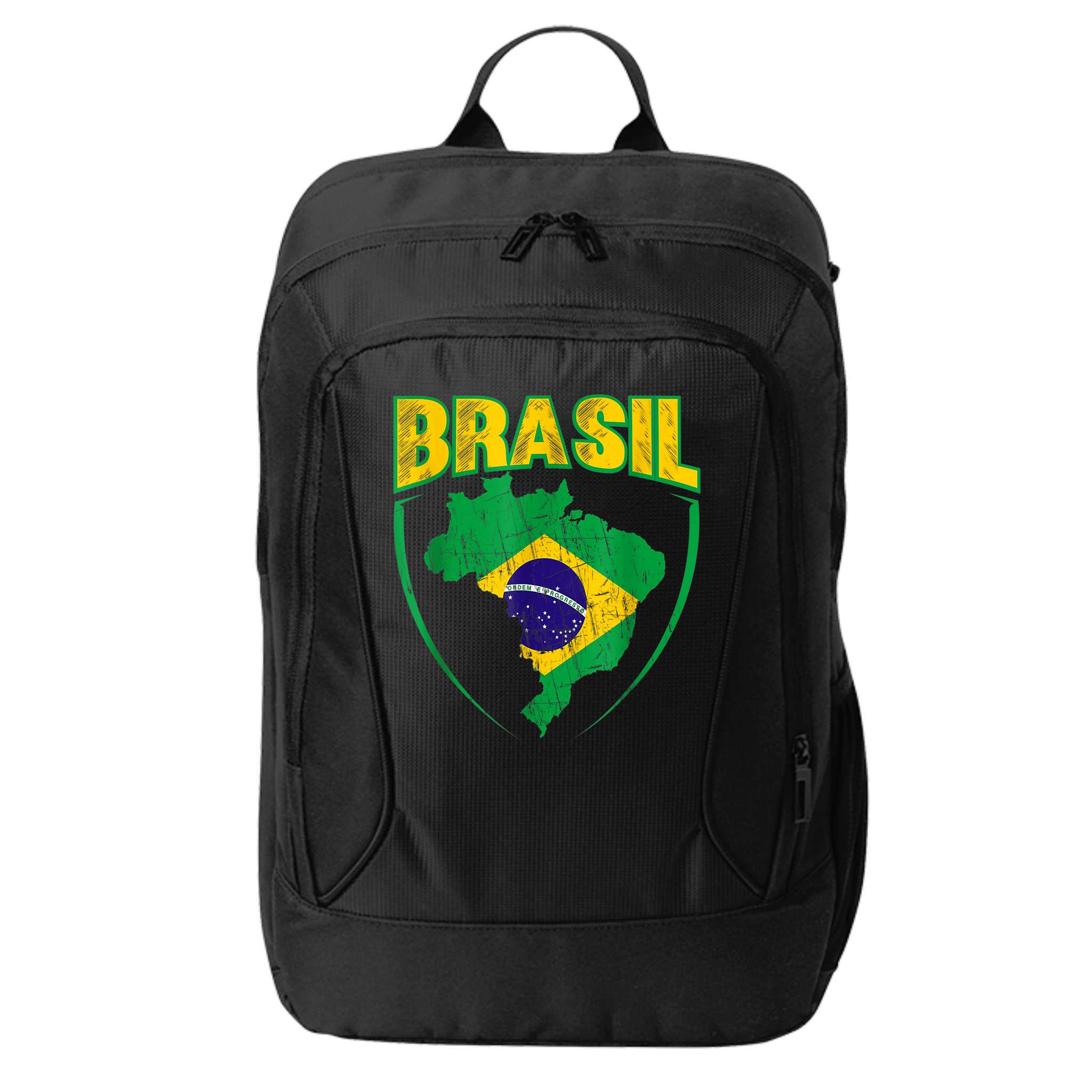 Brasil Brazilian national flag Soccer Jersey Football City Backpack