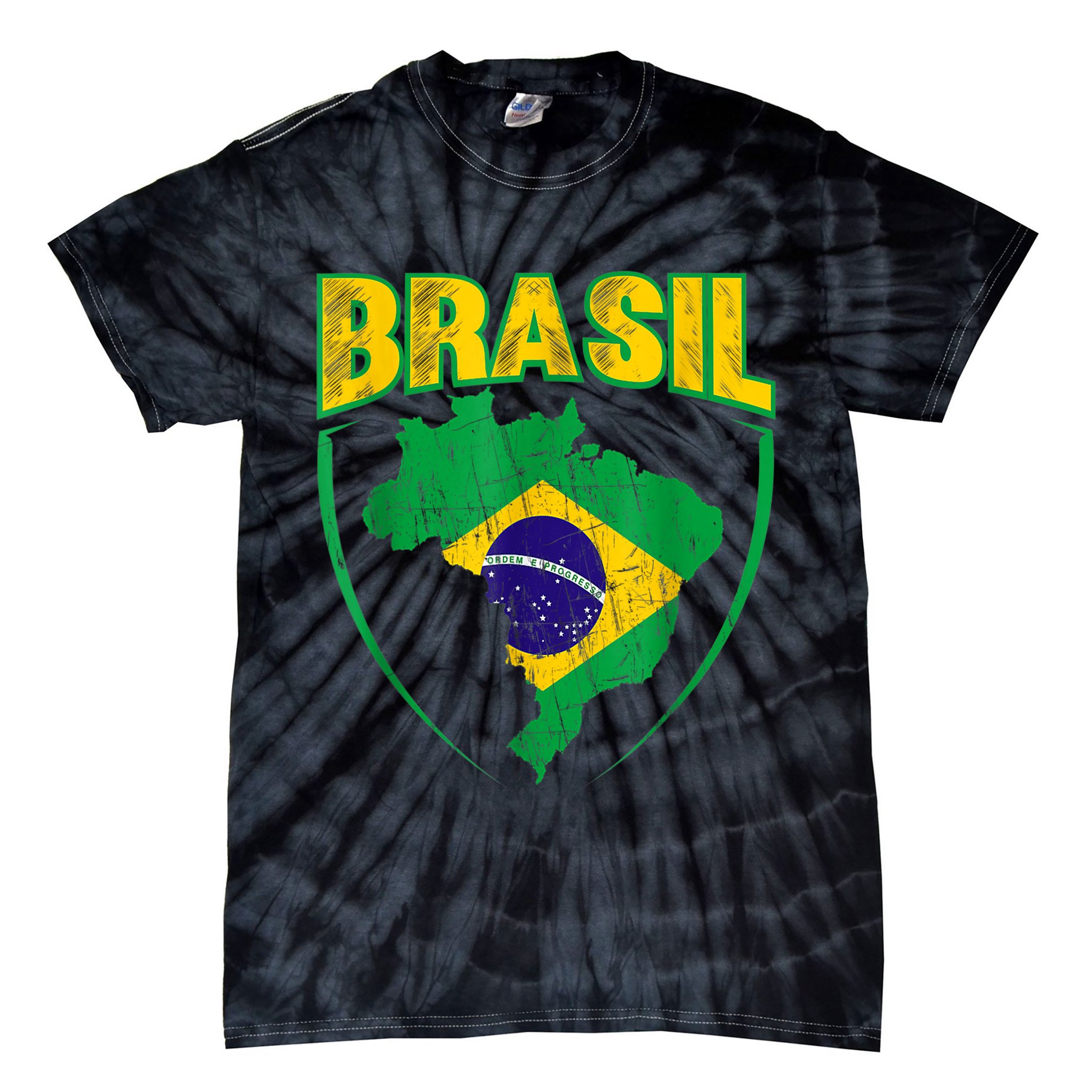 Brasil Brazilian national flag Soccer Jersey Football Tie-Dye T-Shirt