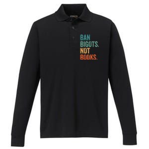 Ban Bigots Not Books Banned Books Bookish Librarian Reading Performance Long Sleeve Polo