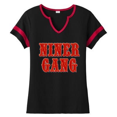 Bang Bang Niner Gang San Francisco Ladies Halftime Notch Neck Tee