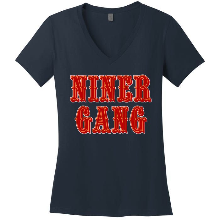 Bang Bang Niner Gang San Francisco Women's V-Neck T-Shirt