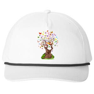 Butterflytree Beautiful Nature Lover Butterfly Snapback Five-Panel Rope Hat