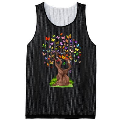 Butterflytree Beautiful Nature Lover Butterfly Mesh Reversible Basketball Jersey Tank