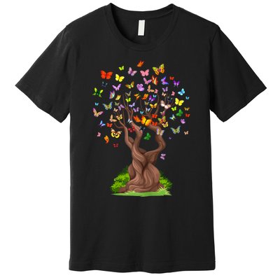 Butterflytree Beautiful Nature Lover Butterfly Premium T-Shirt