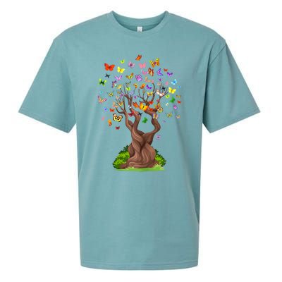 Butterflytree Beautiful Nature Lover Butterfly Sueded Cloud Jersey T-Shirt