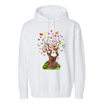 Butterflytree Beautiful Nature Lover Butterfly Garment-Dyed Fleece Hoodie