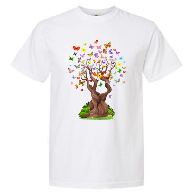 Butterflytree Beautiful Nature Lover Butterfly Garment-Dyed Heavyweight T-Shirt