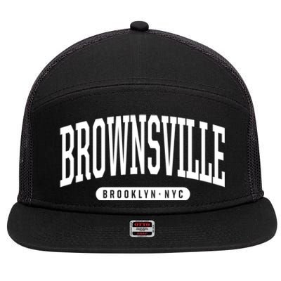 Brownsville Brooklyn Ny Souvenirs Nyc Borough Brooklyn New York Brownsville 7 Panel Mesh Trucker Snapback Hat