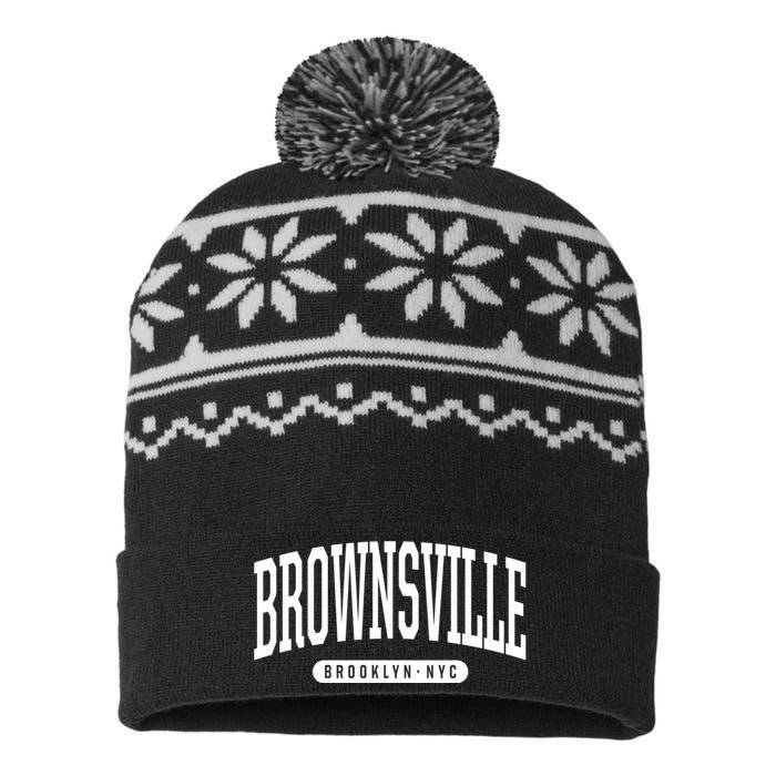 Brownsville Brooklyn Ny Souvenirs Nyc Borough Brooklyn New York Brownsville USA-Made Snowflake Beanie