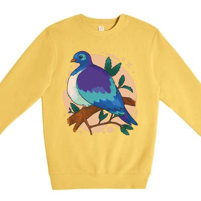 Blue Bird Nature Art Premium Crewneck Sweatshirt