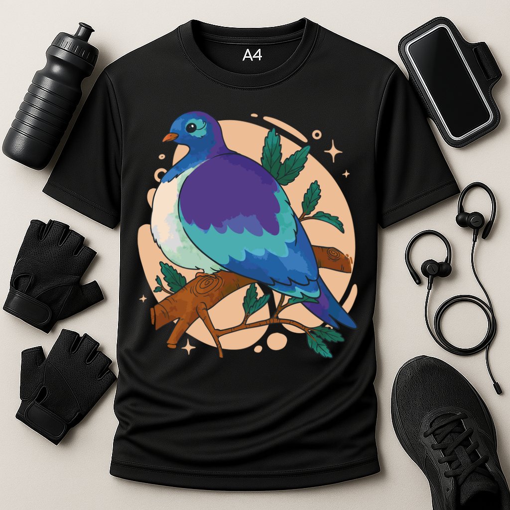 Blue Bird Nature Art Cooling Performance Crew T-Shirt