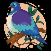 Blue Bird Nature Art Cooling Performance Crew T-Shirt